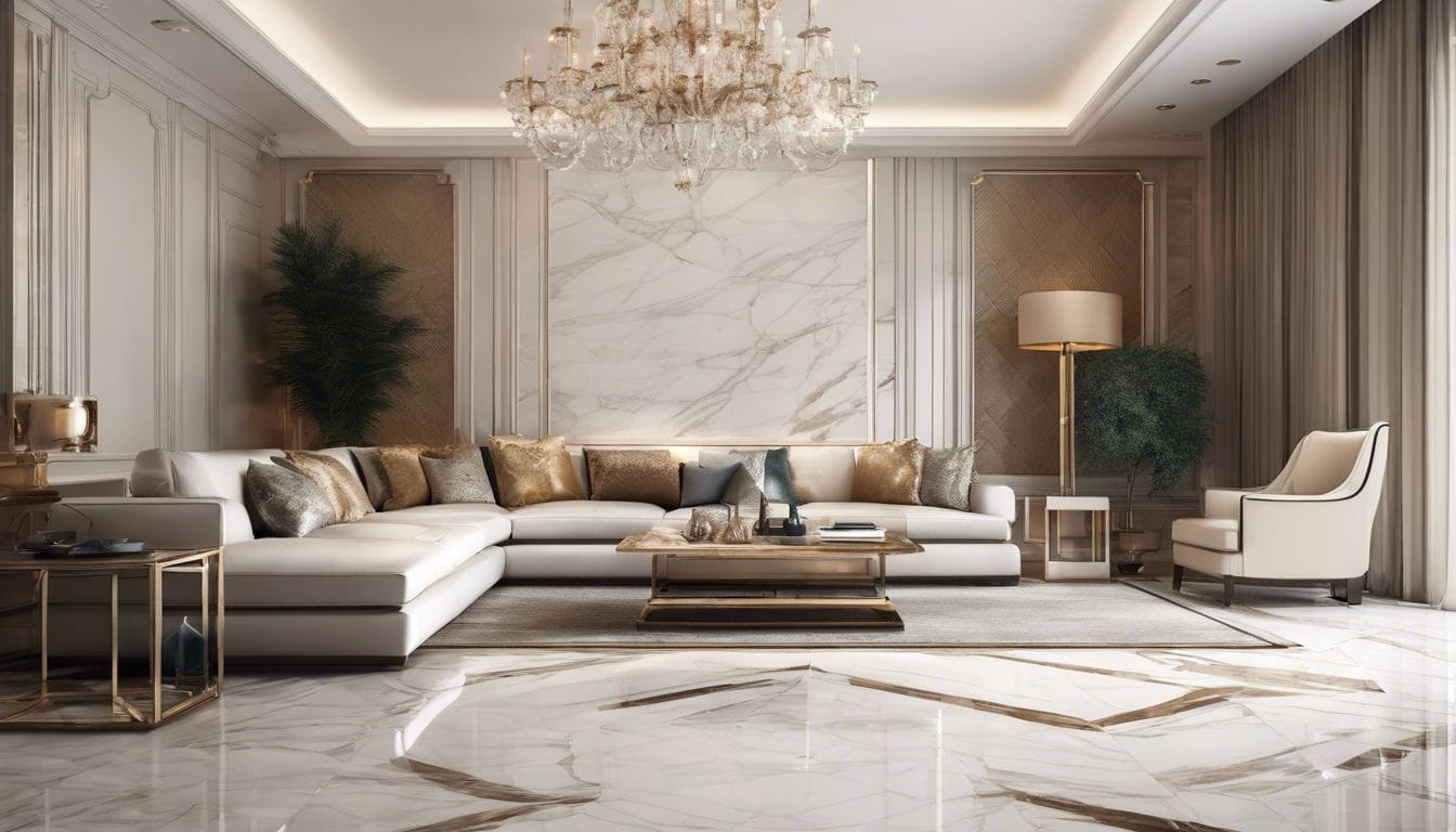 Marmer Tegels Woonkamer: Luxe en Stijlvol