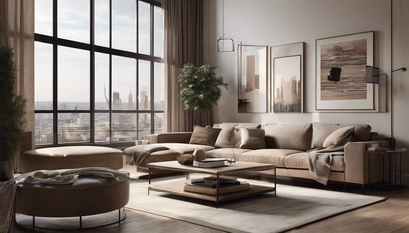 Urban Taupe Woonkamer: Warm en Trendy