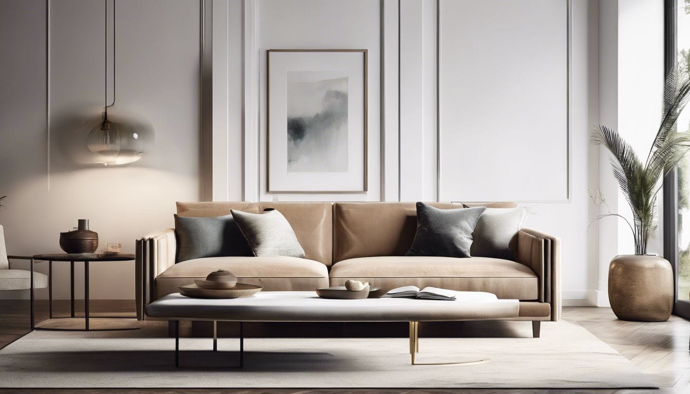 Een op maat gemaakte wandkast in een moderne woonkamer met strak ontwerp en minimalistische esthetiek.